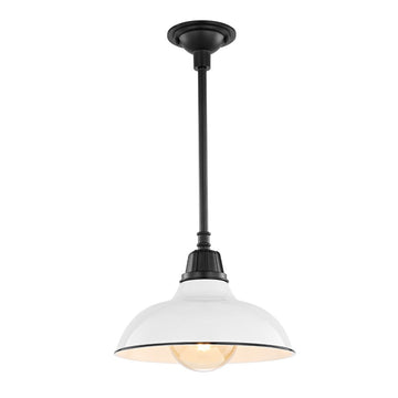 Jasper 12.25" Farmhouse Industrial Indoor/Outdoor Iron LED Pendant